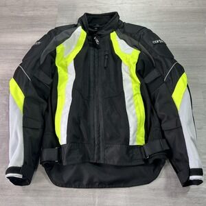 Cortech VRX Jacket Mens XS Black Hi Viz Mesh Motorcycle Full Zip Riding Armor